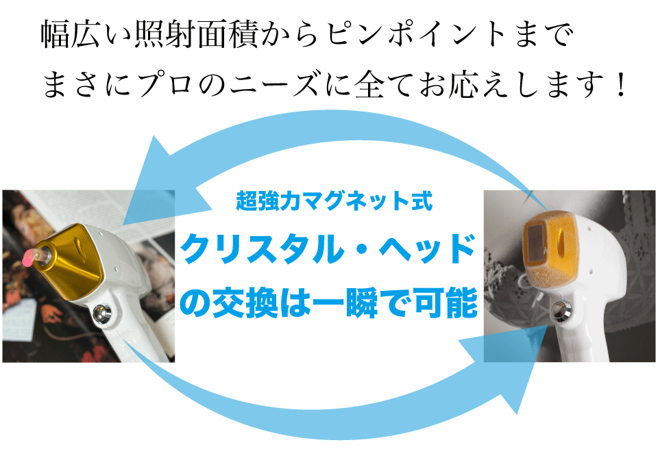 LED脱毛器、LED美顔器　ステーシー　ヘッド交換